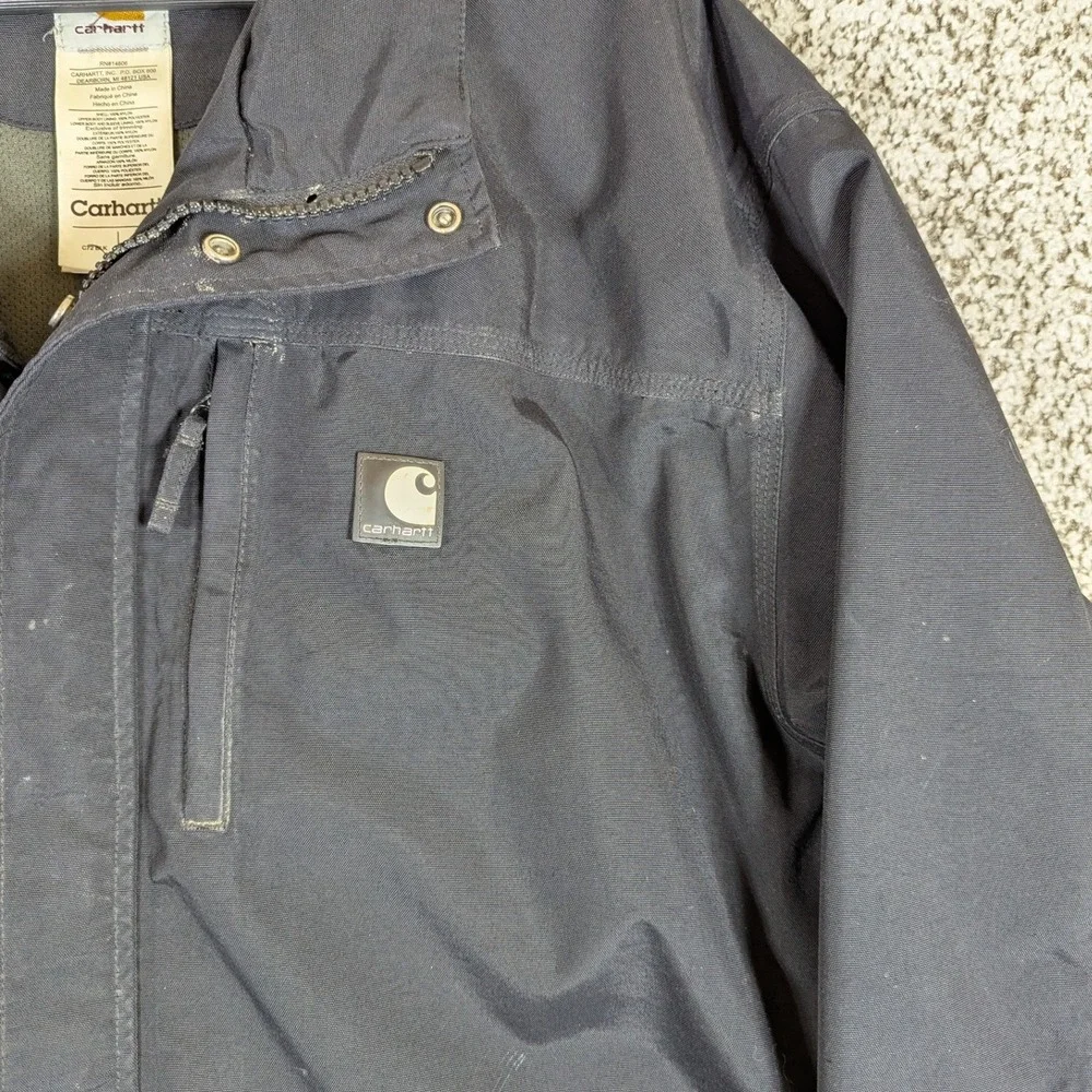 Carhartt C72 Workworn Jacket Coat Work Utility Insulated Black XL Tall Read Desc